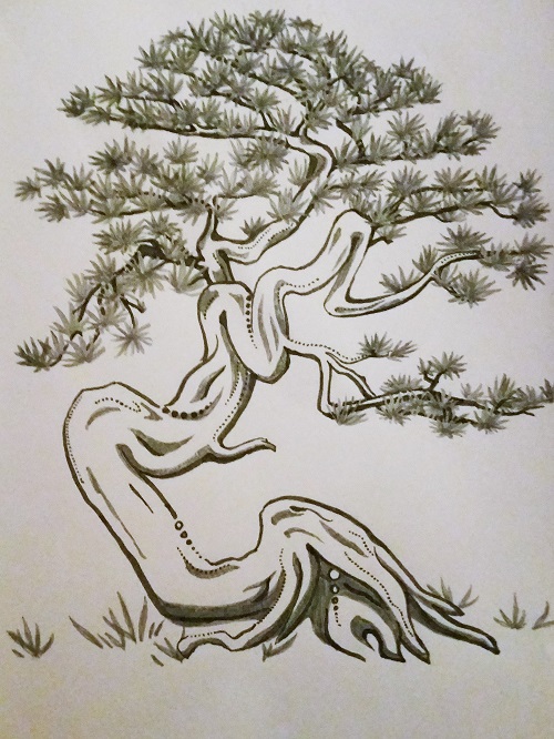 Bonsai, Pinselstift